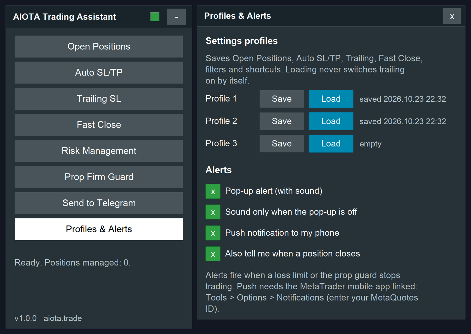 AI trading assistant